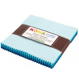 Robert Kaufman 5 x 5 inch Charm Squares - Kona Solids Pool Party