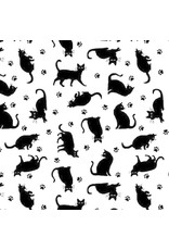 Blank Quilting Paradox - Cats White