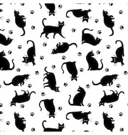 Blank Quilting Paradox - Cats White