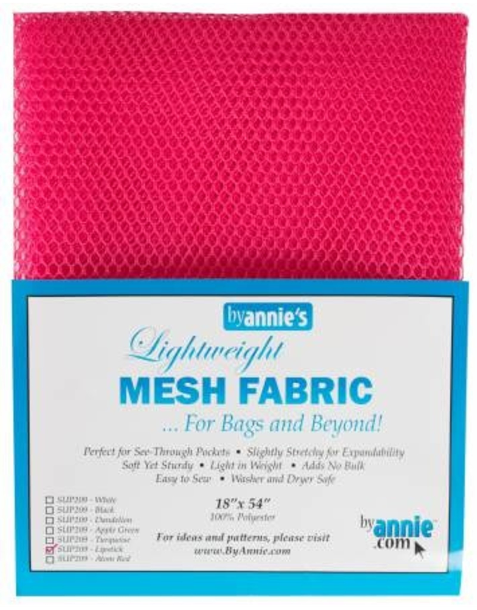 ByAnnie Mesh Fabric - 18 x 54 inch - Lipstick