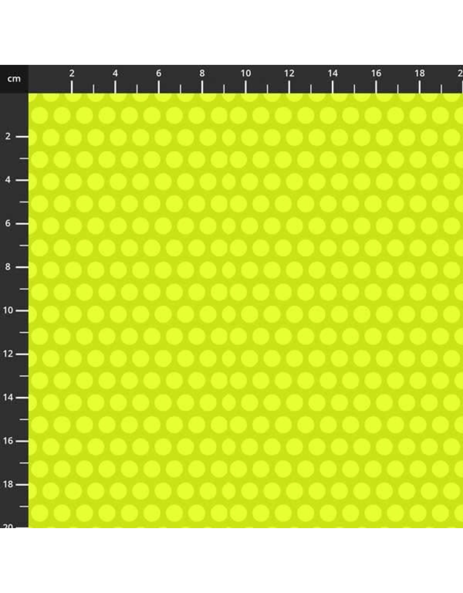 Studio E Fabrics B & W with a Touch of Bright - Polka Dots Lime