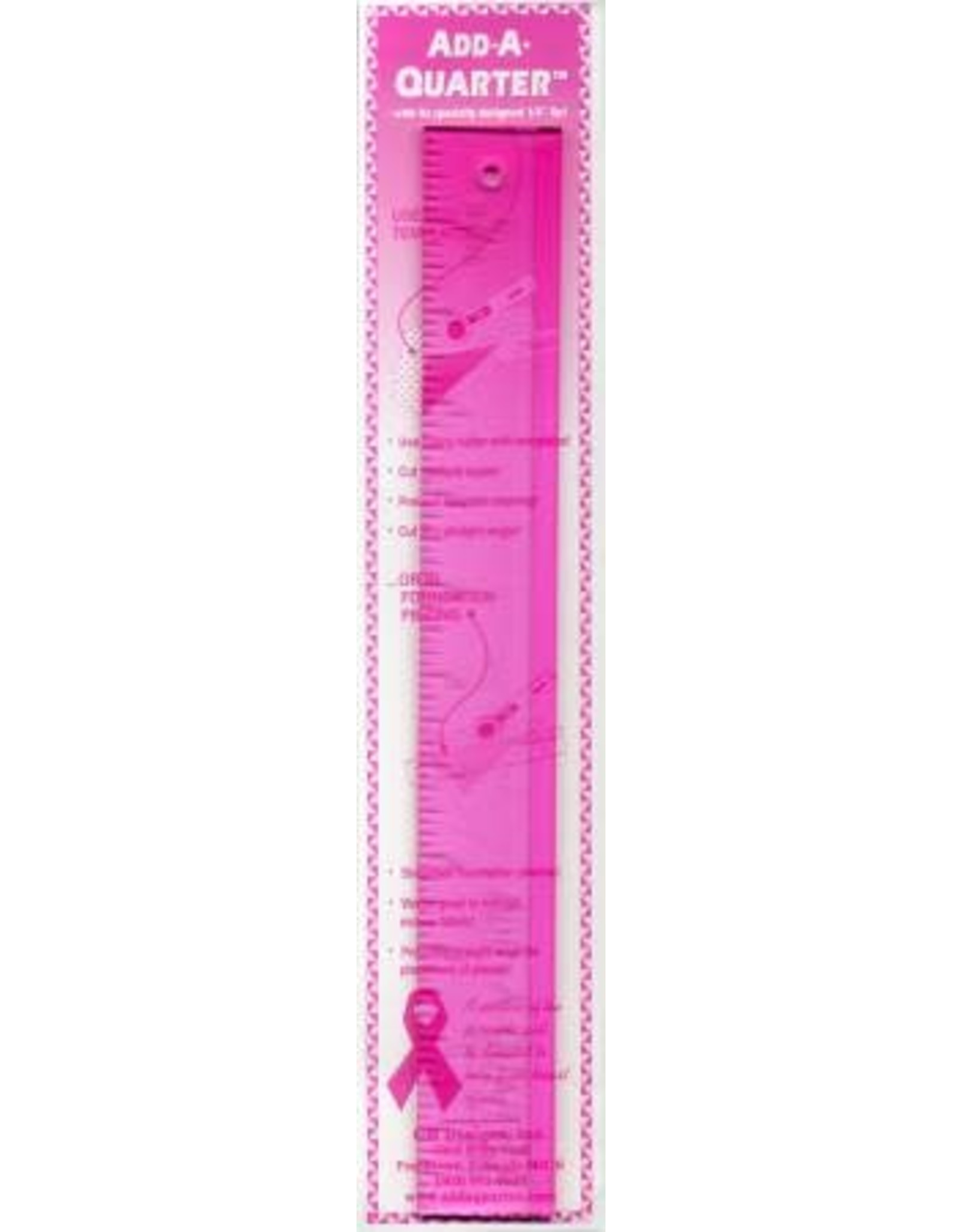 CM Designs Add A Quarter Ruler- 12 inch - Pink