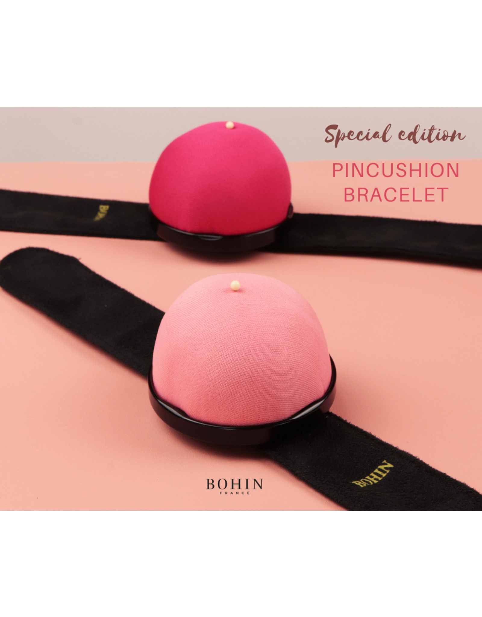 Bohin Pincushion wristband - Pink