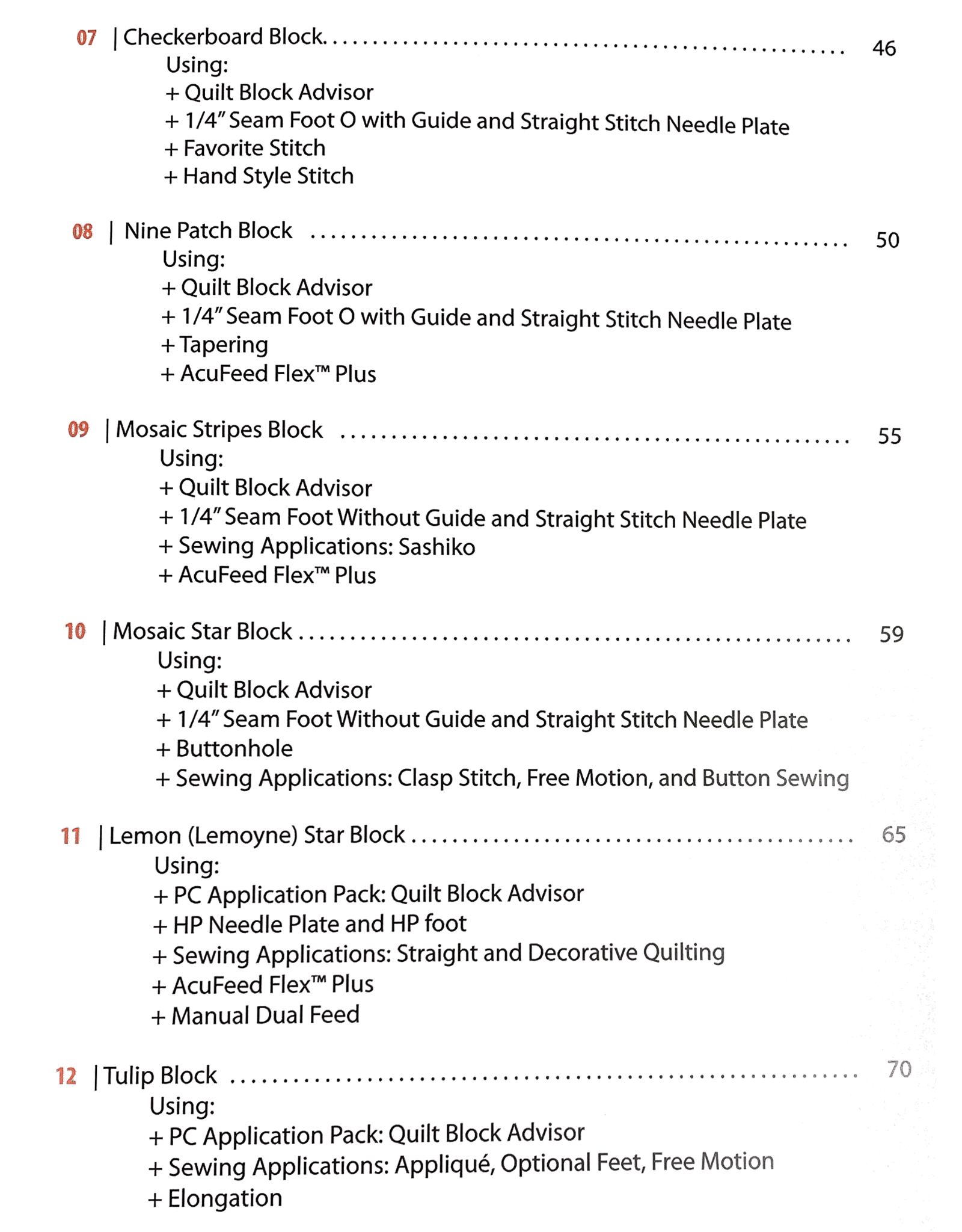 Janome Janome Continental M7 - Workbook