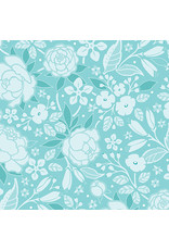 Benartex Contempo Studio Amanda Murphy - Frolic - Silhouette Aqua - 13511-24