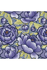 Benartex Contempo Studio Amanda Murphy - Frolic 108" Wide Back - Bloom Peri - 13517W-50