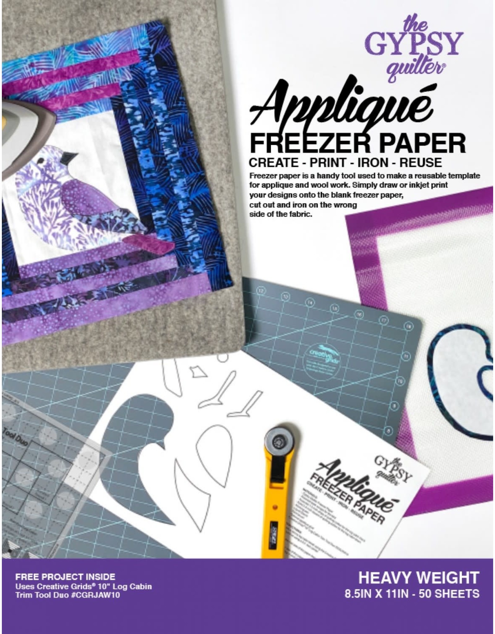 The Gypsy Quilter Applique Freezer Paper - 50 sheets