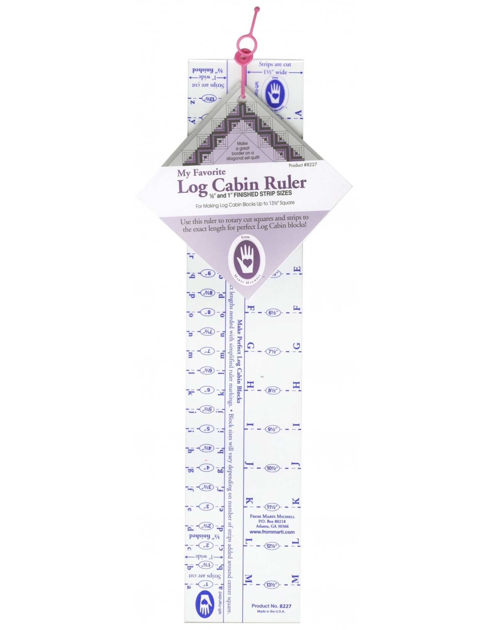 Marti Michell My Favorite Log Cabin Ruler - 0.5 and 1 inch