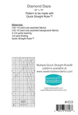 Sew Kind of Wonderful Diamond Daze - pattern for Quick Straight Ruler - #459