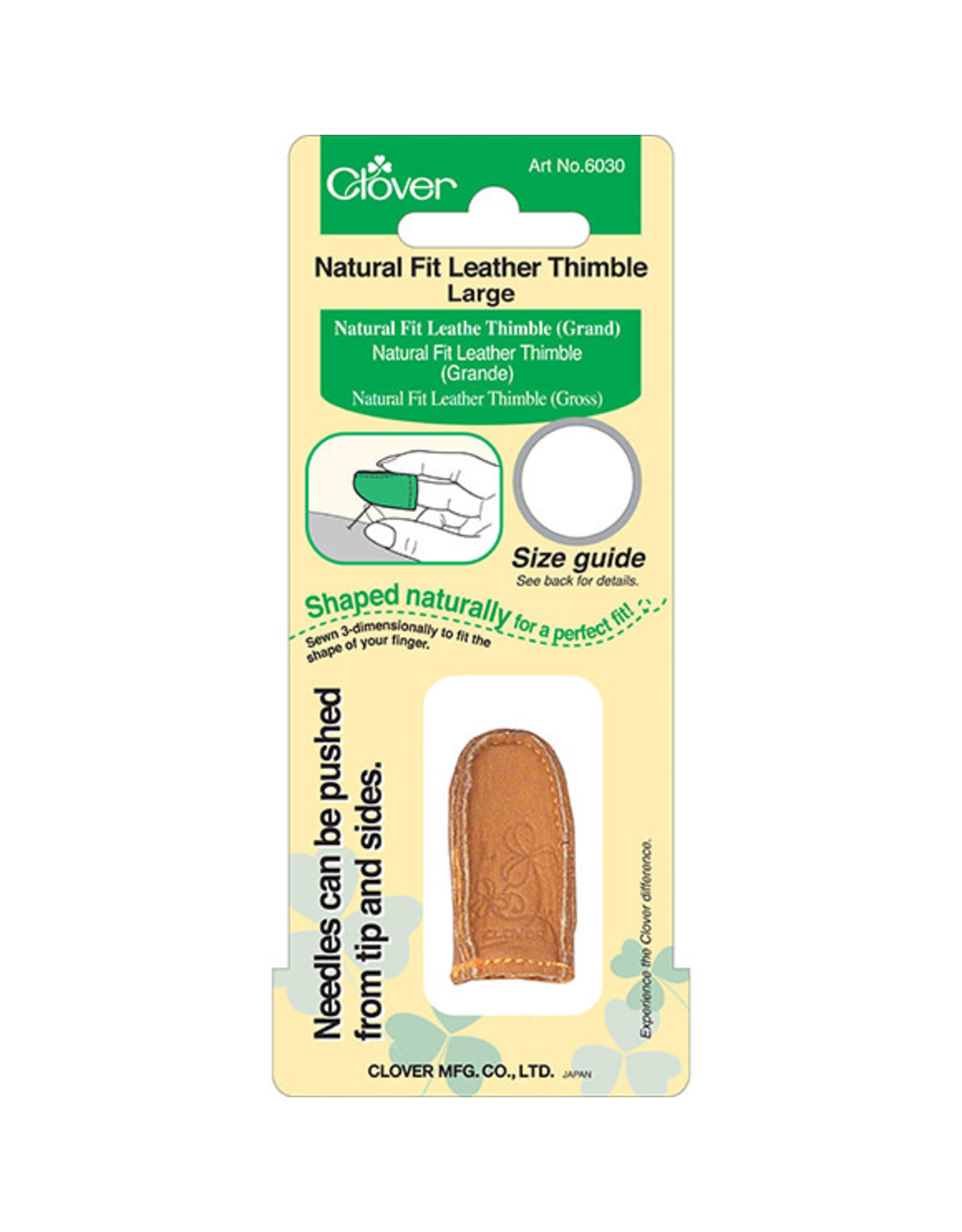 Clover Natural Fit Leather Thimble