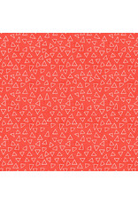 Benartex Contempo Studio Terry Runyan - Elephant Joy - Floating Triangles Coral - 10338-34