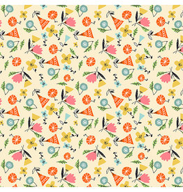 Benartex Contempo Studio Elephant Joy - Spirit Floral Light Yellow