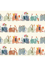 Benartex Contempo Studio Terry Runyan - Elephant Joy - Stripe Multi - 10411-03