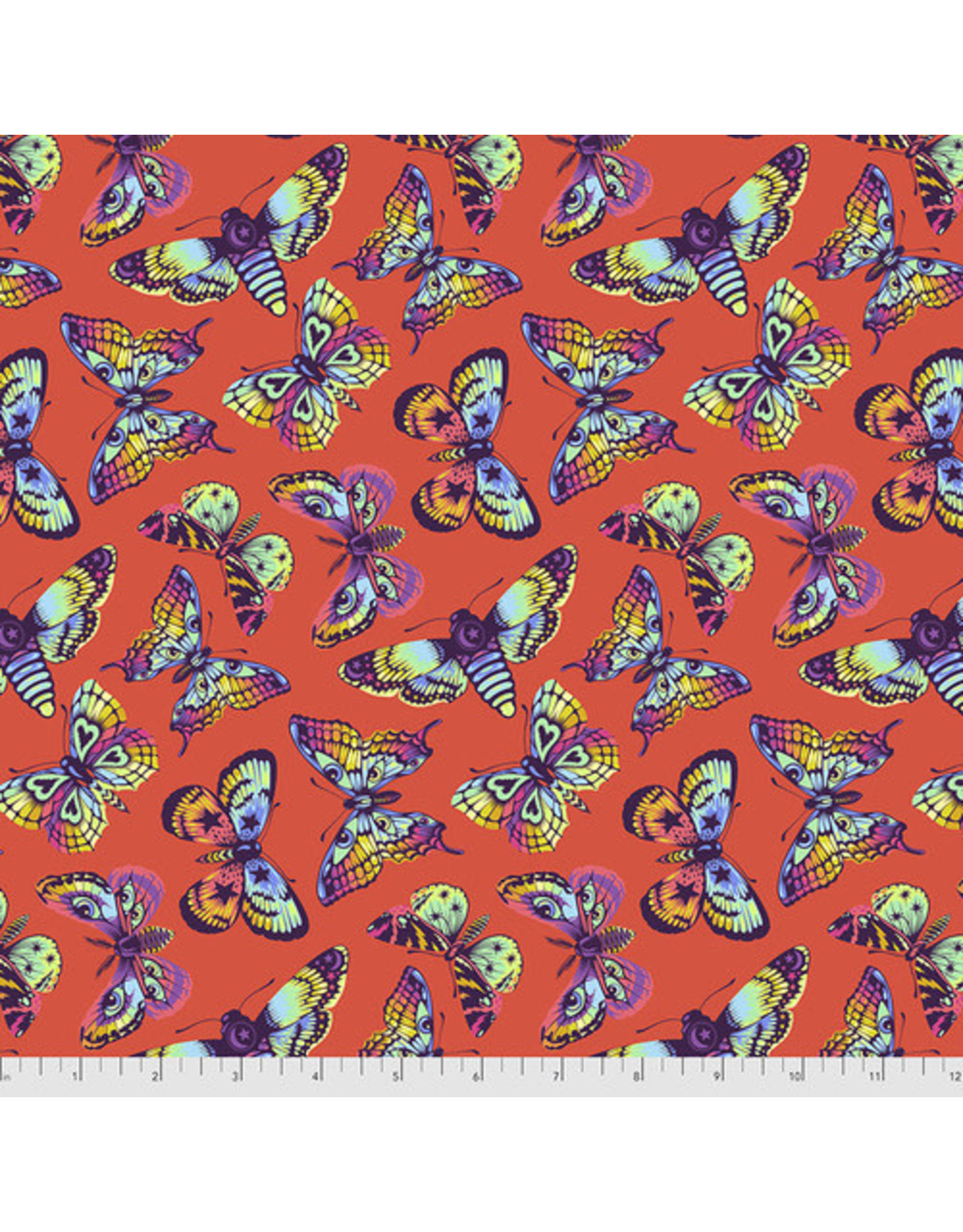 FreeSpirit Tula Pink - Daydreamer - Butterfly Kisses Papaya - PWTP172.PAPAYA