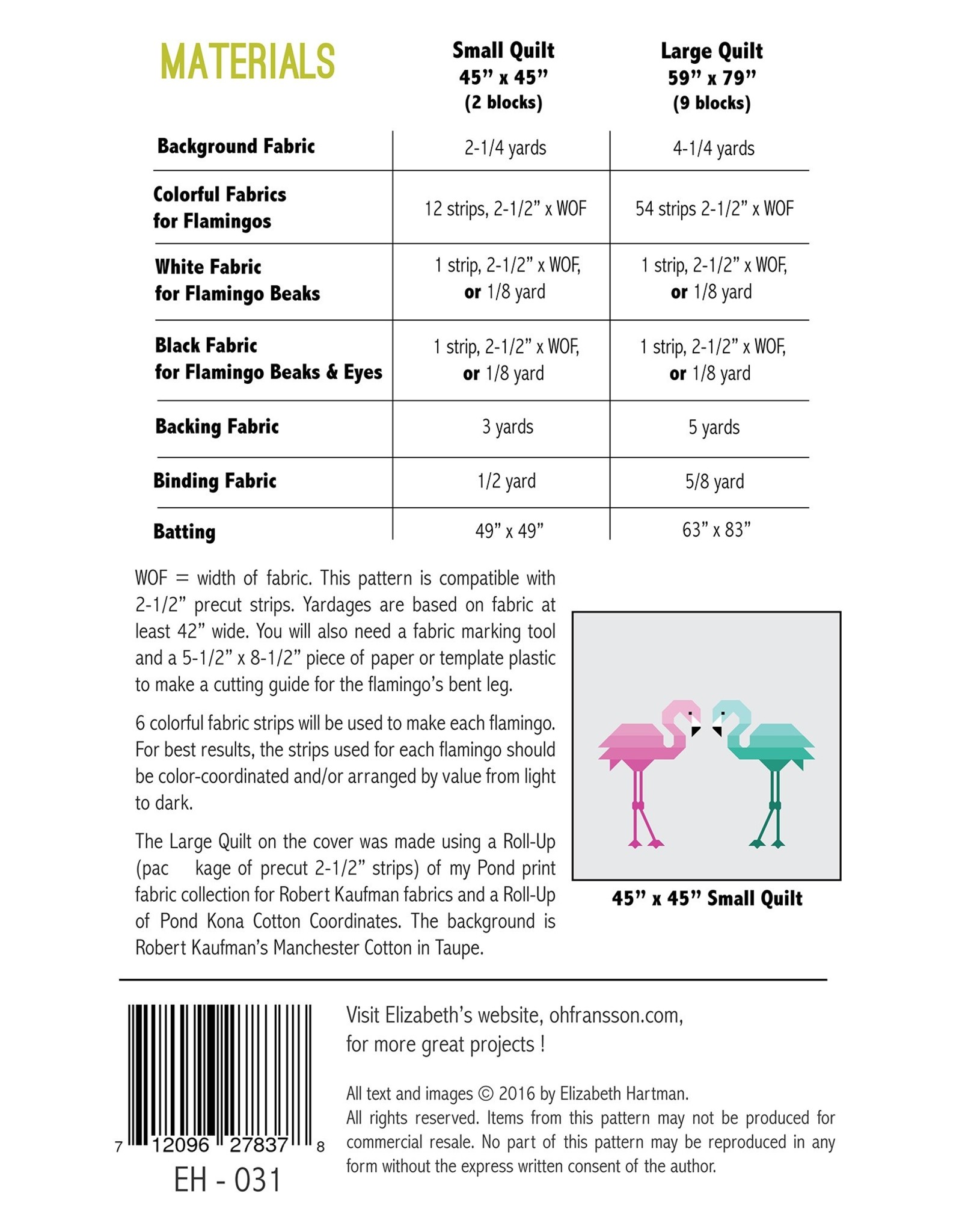 Elizabeth Hartman Elizabeth Hartman - Florence Flamingo - EH-031