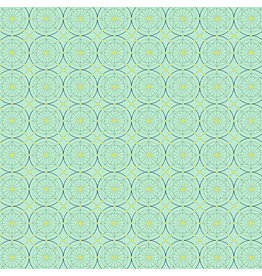 Andover Fabric from the Attic - Buttons Soft Turquoise