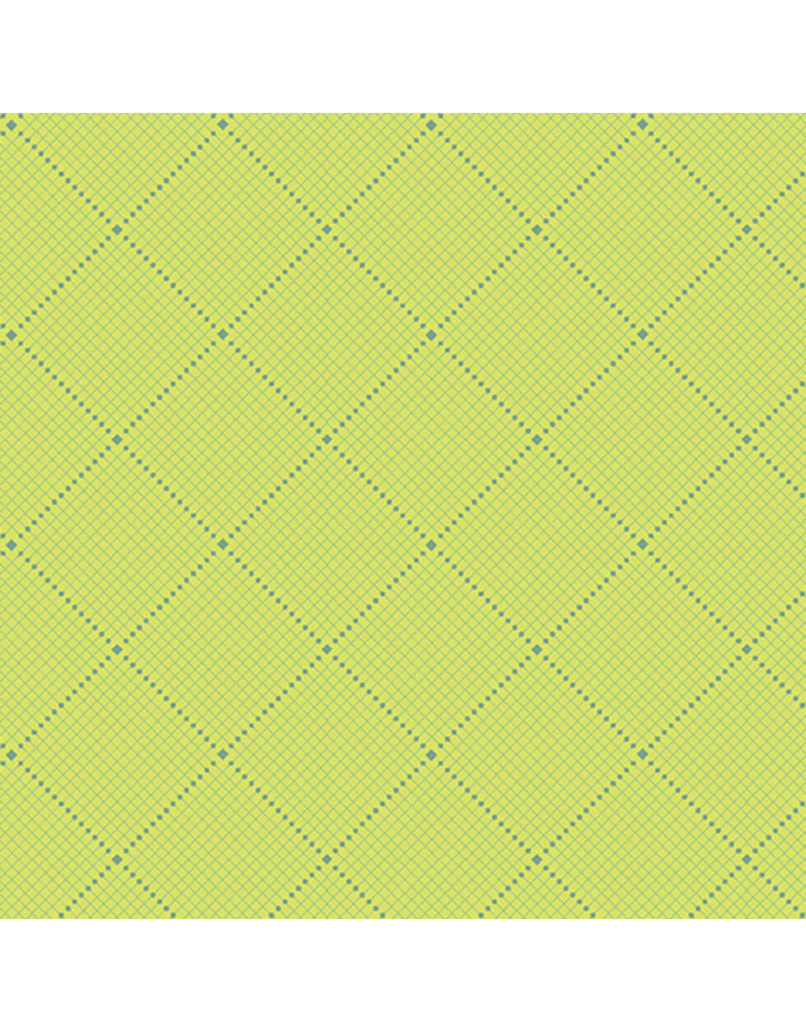 Andover Giucy Giuce - Fabric from the Attic - Gridlock Celery - A-9984-G