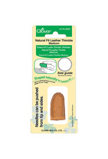 Clover Clover - Natural Fit Leather Thimble - vingerhoed van leer - Medium