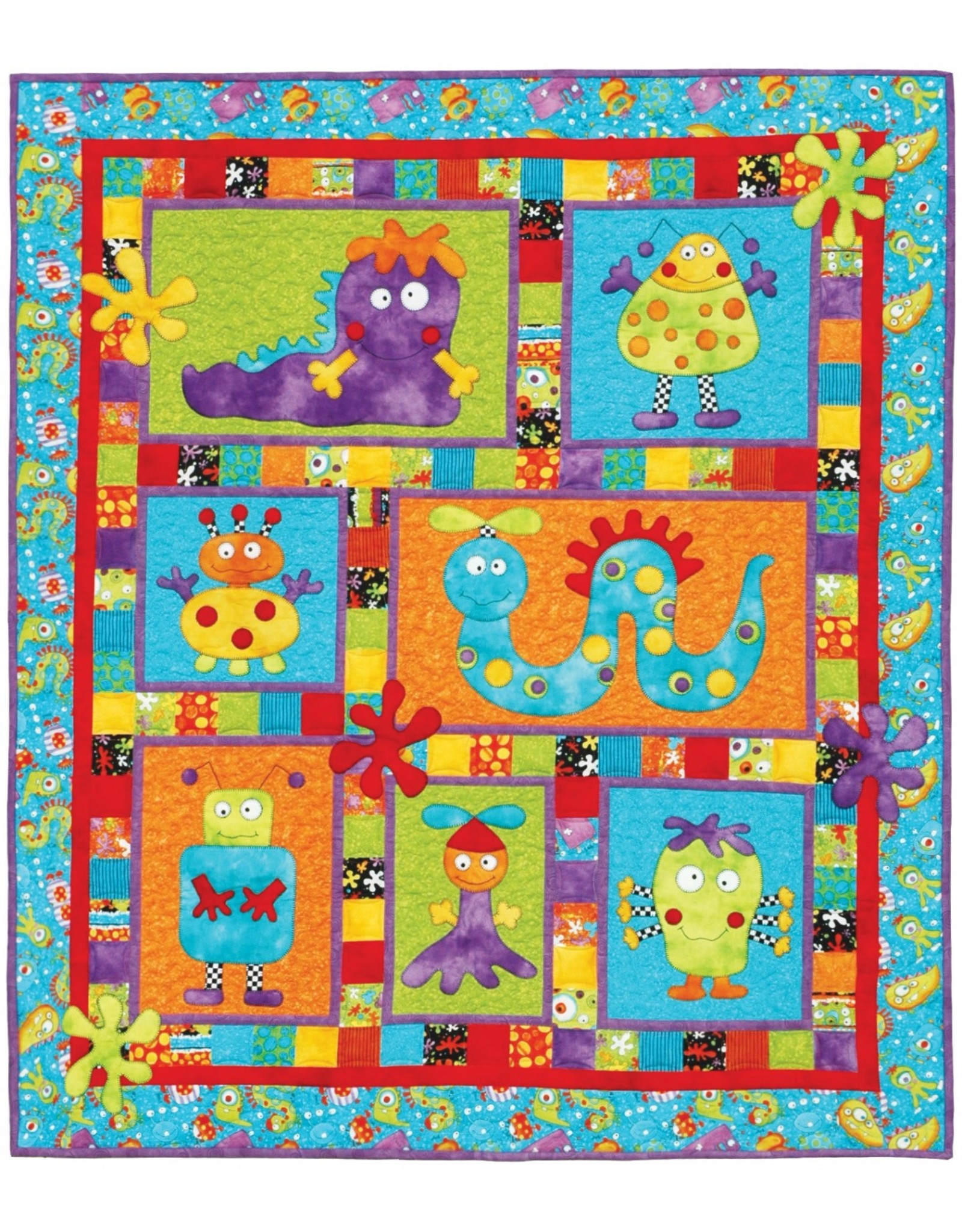 Kids Quilts Monster Patch - Quilt for Children - applique pattern