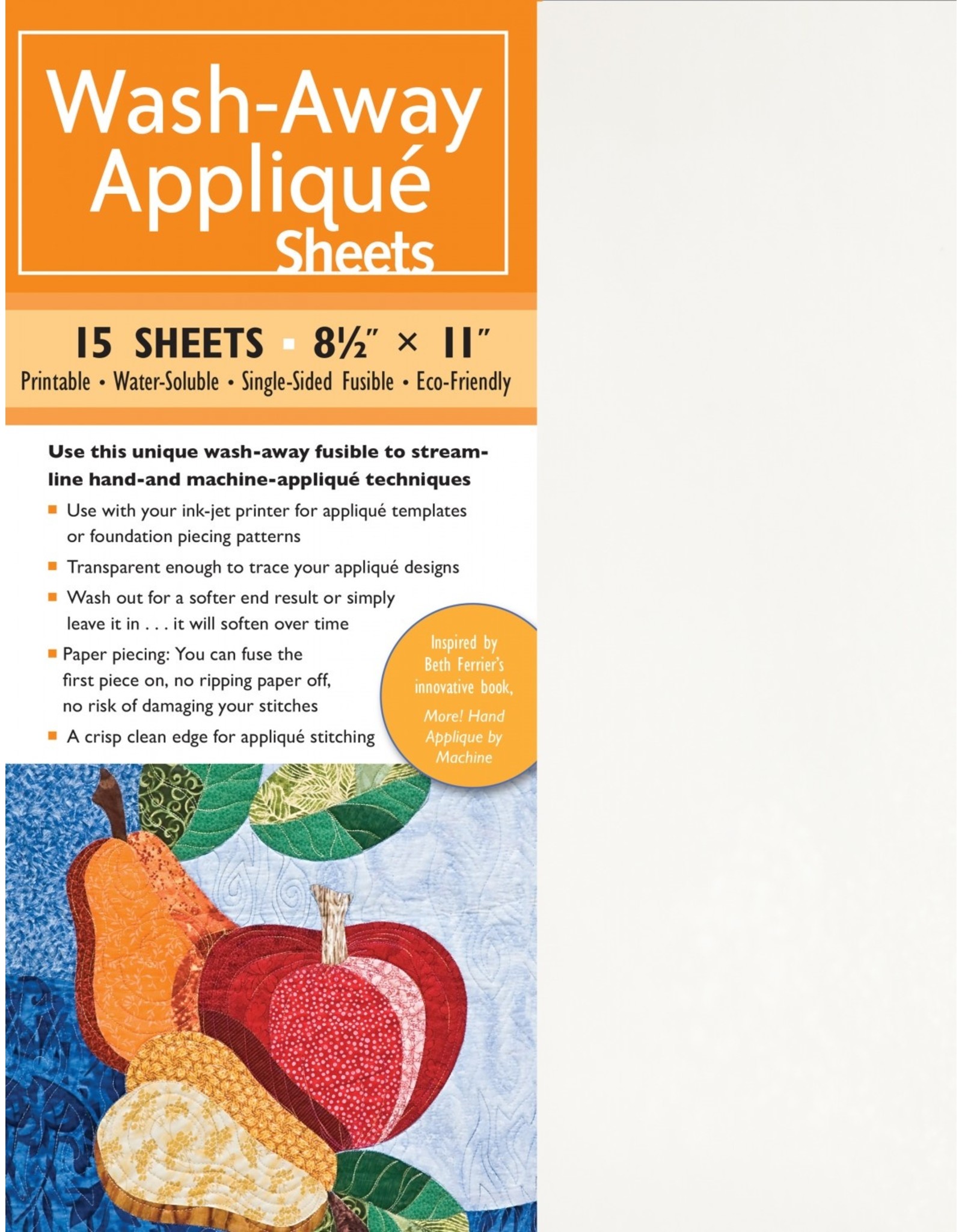 CT Publishing C & T Publishing - Wash-Away Applique Sheets - 15 sheets