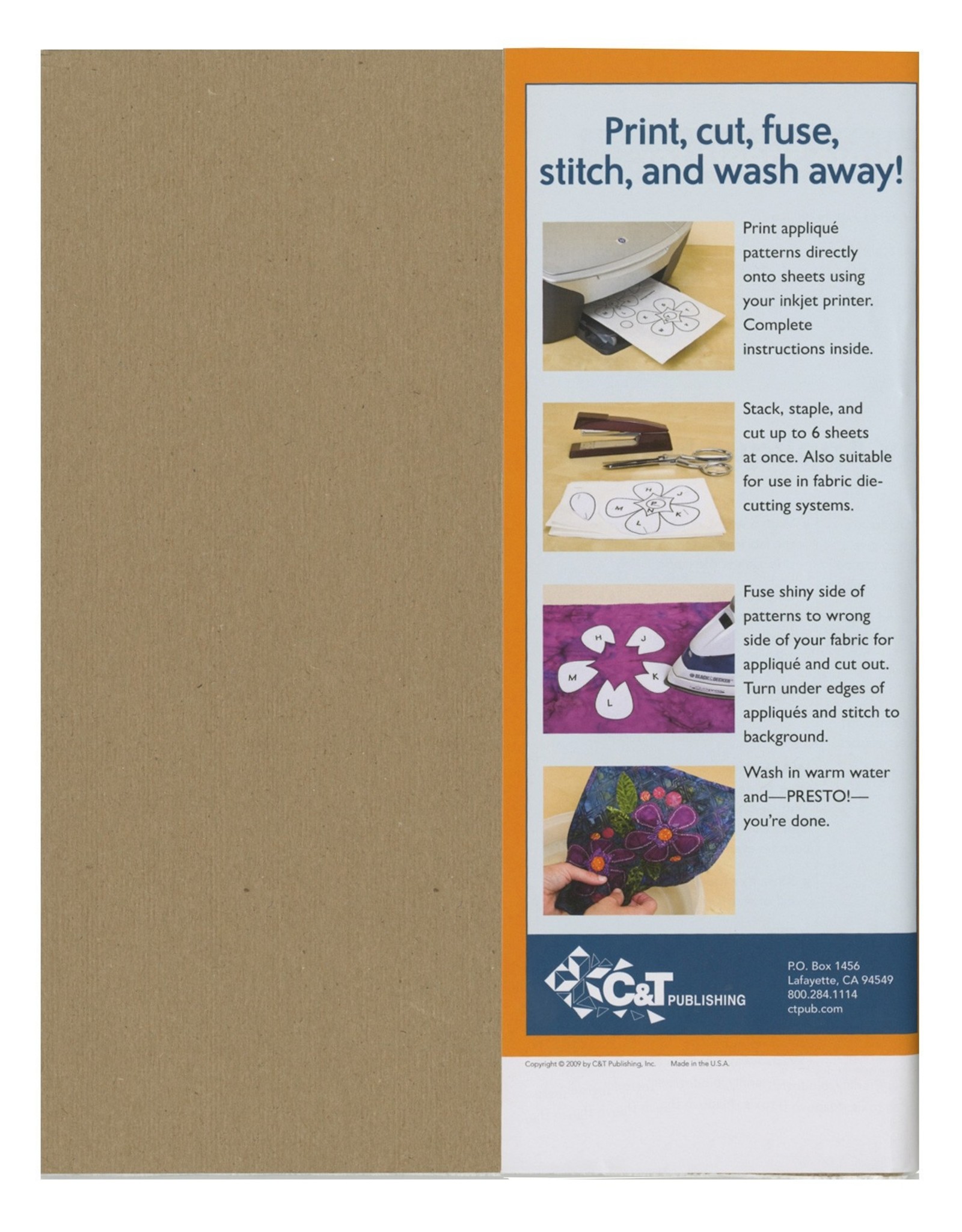 CT Publishing C & T Publishing - Wash-Away Applique Sheets - 15 sheets