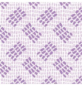 Contempo Abstract Garden - Tracks Light Purple coupon (± 24 x 110 cm)