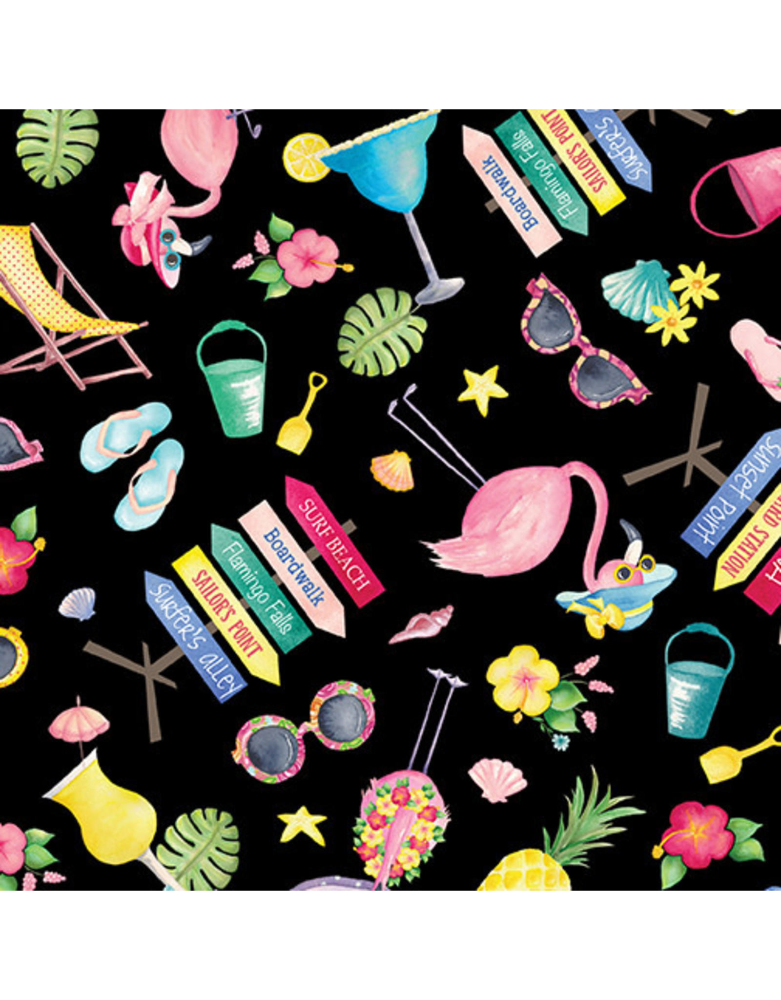 Kanvas Studio Andi Metz - Fun in the Sun - Motifs Black - 12600-12