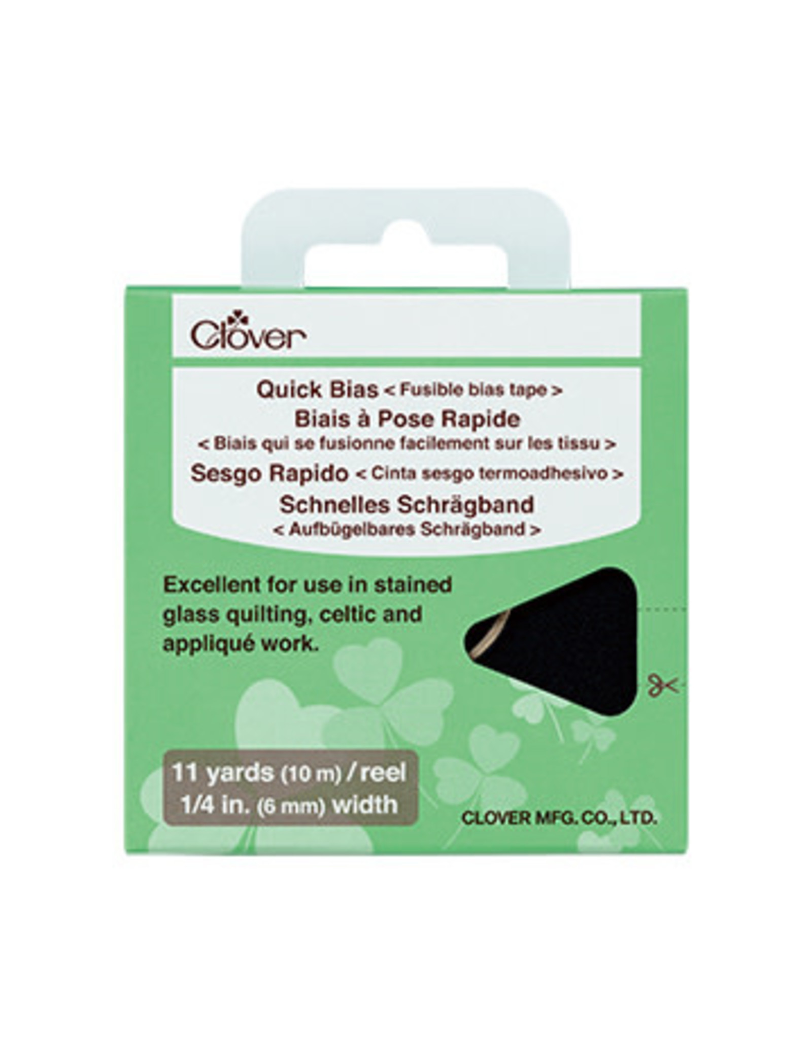 Clover Clover - Quick Bias  voor glas-in-lood quilts - Zwart