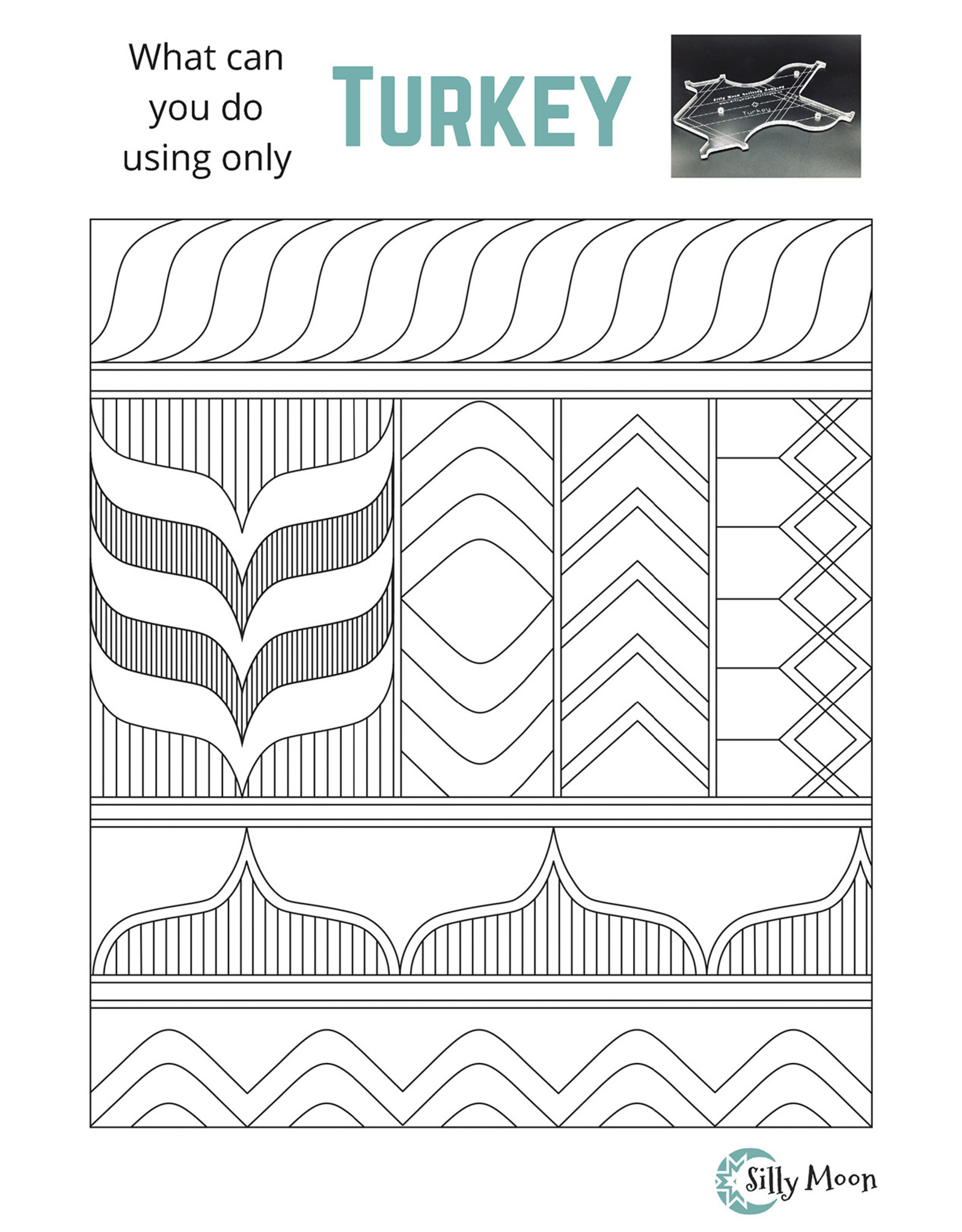 Silly Moon Quilting Co Silly Moon Quilting - Quilt Ruler - Turkey