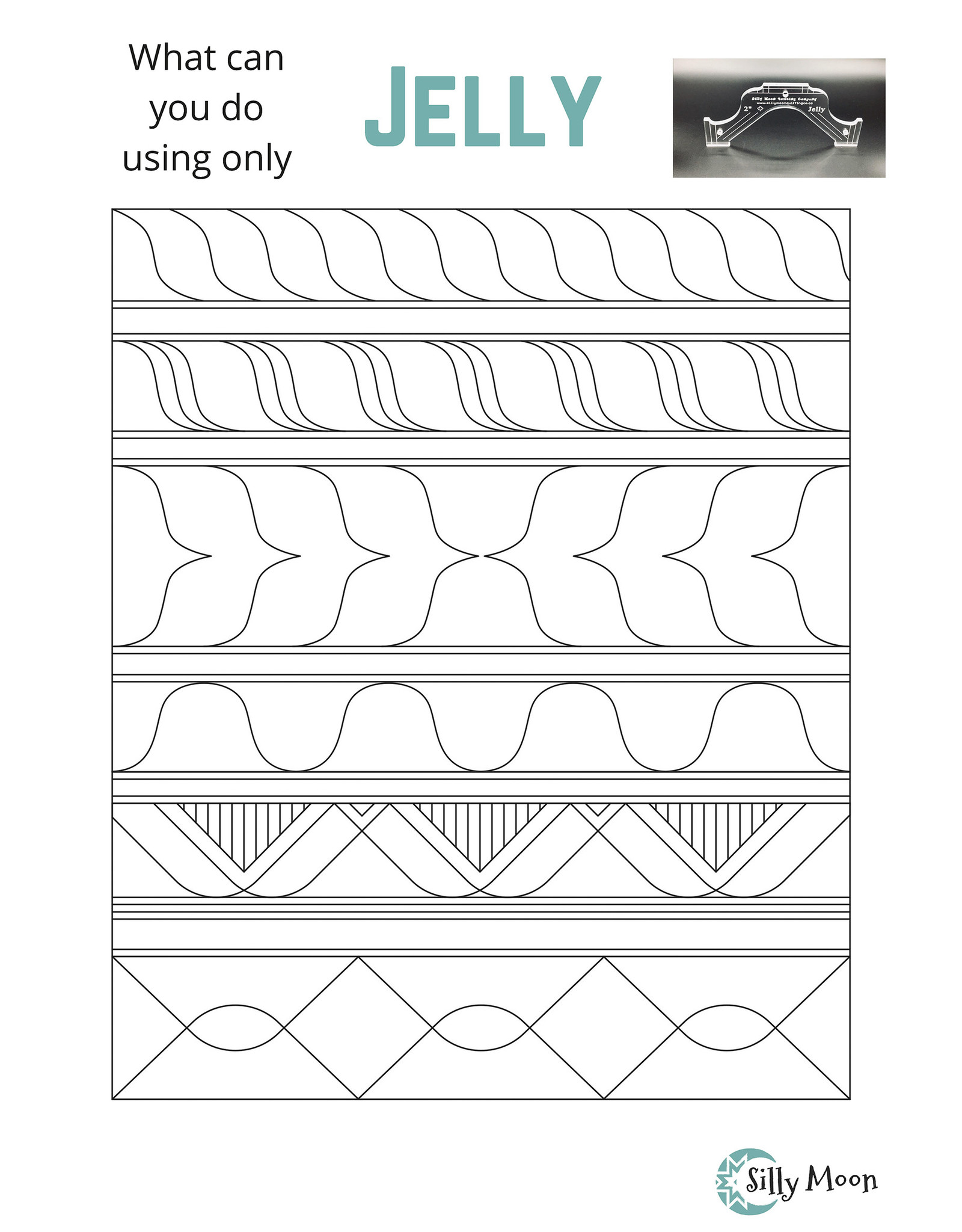 Silly Moon Quilting Co Silly Moon Quilting - Quilt Ruler - Jelly