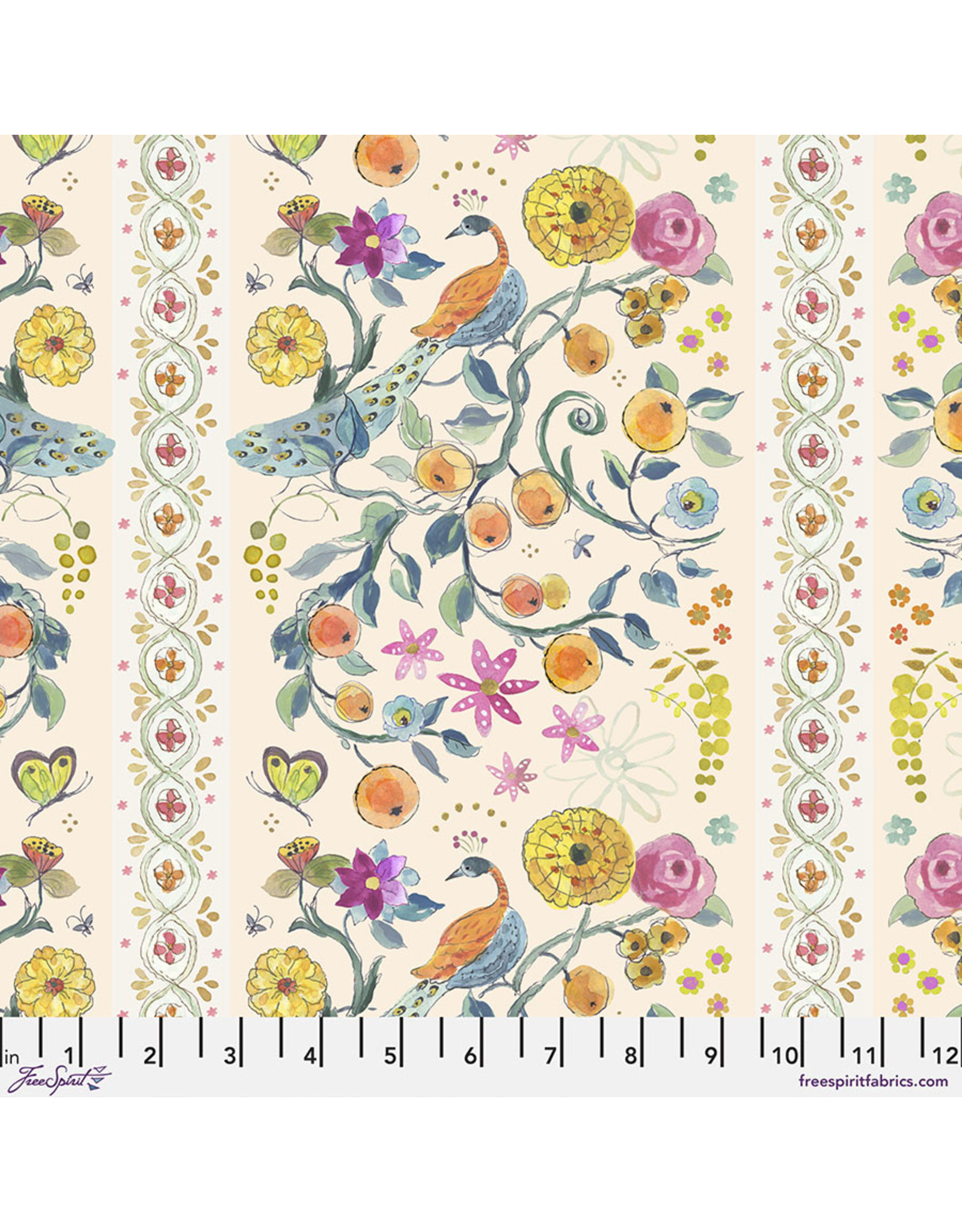 FreeSpirit Brenda Walton - Laurelwood - Enchanted Garden Cream - PWBW004.XCREAM