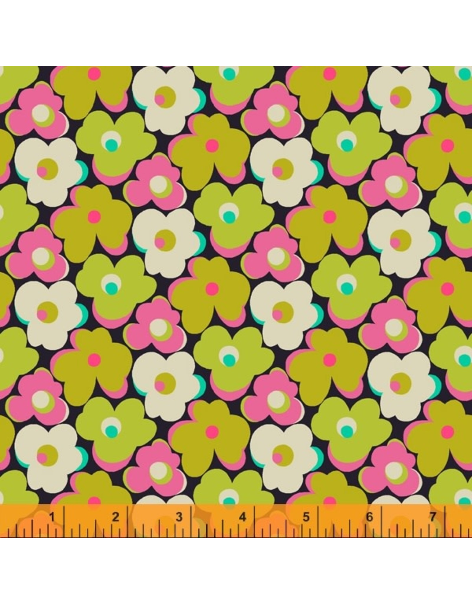 Windham Sally Kelly - Eden - Flower Bump Chartreuse - 52810-10