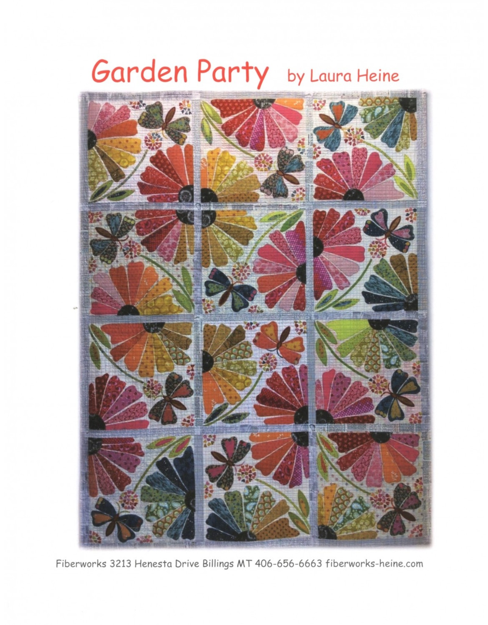 Fiberworks - Laura Heine Fiberworks - Laura Heine - Garden Party - applique patroon