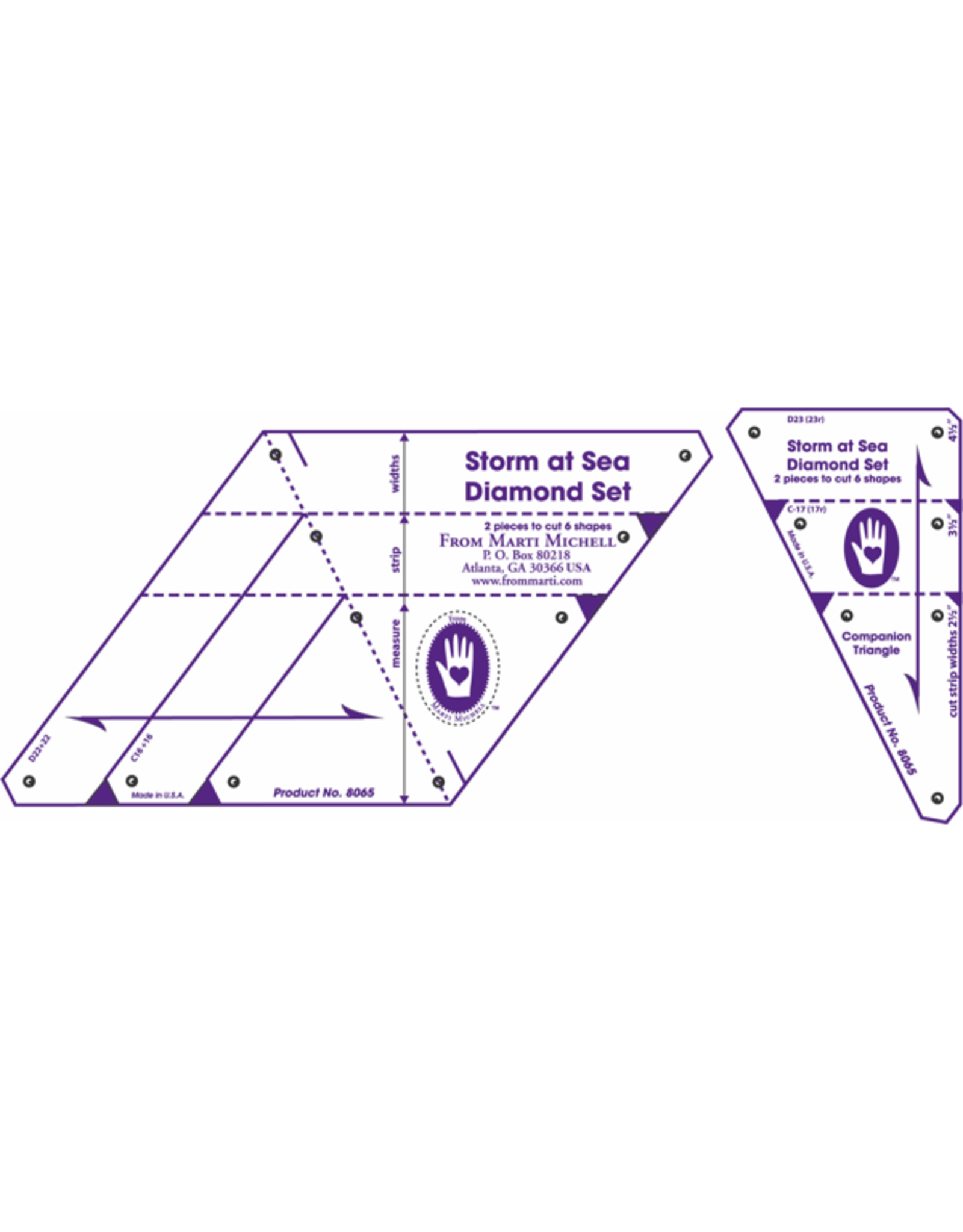 Marti Michell Storm at Sea - Diamond Template Set