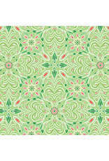 Benartex Amanda Murphy - Holiday Jewels - Medallion Lime - 13562-42