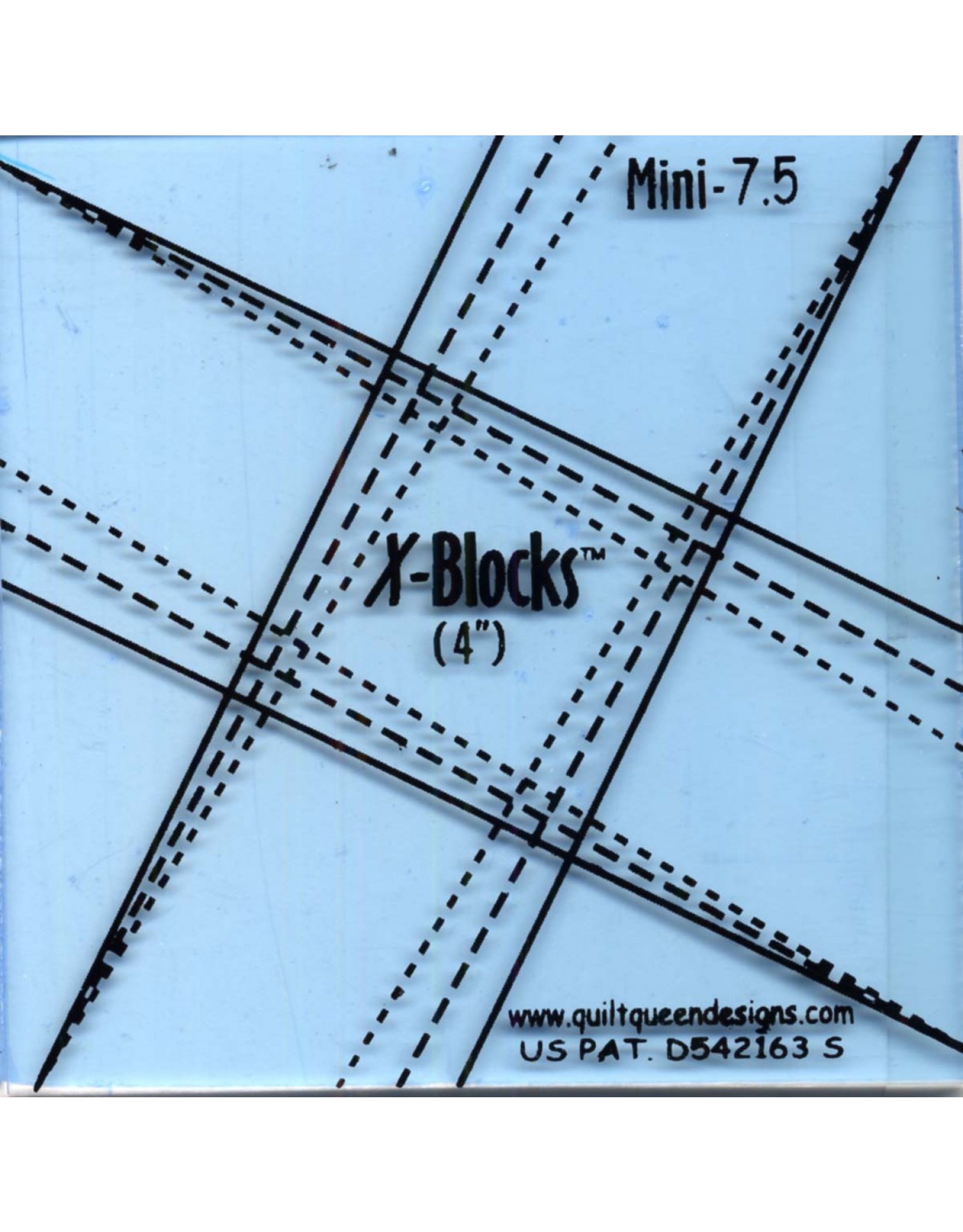 Cactus Queen Quilt Co. X-Blocks template - 7-1/2 inch - MINI