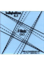 Cactus Queen Quilt Co. X-Blocks template - 6-1/2 inch - Bellybutton