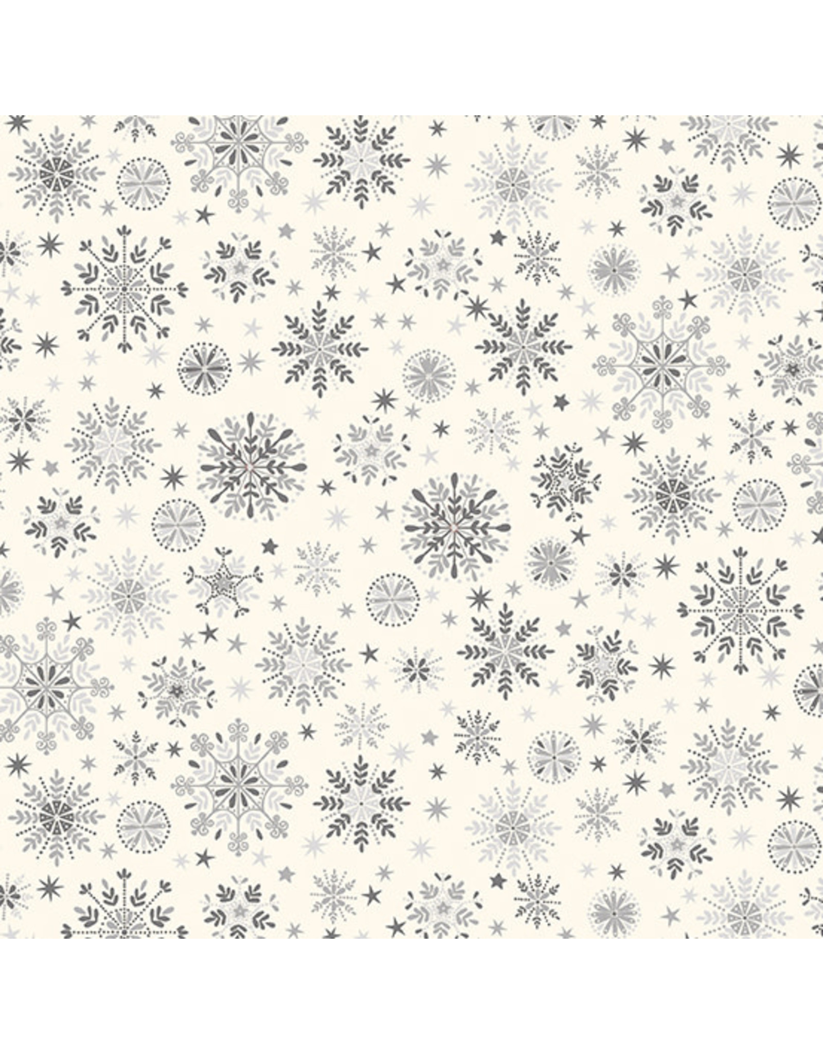 Makower UK Makower UK - Scandi - Snowflakes Cream Grey - TP-2457-S2