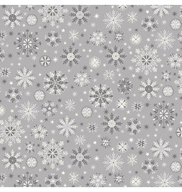 Makower UK Scandi - Snowflakes Grey