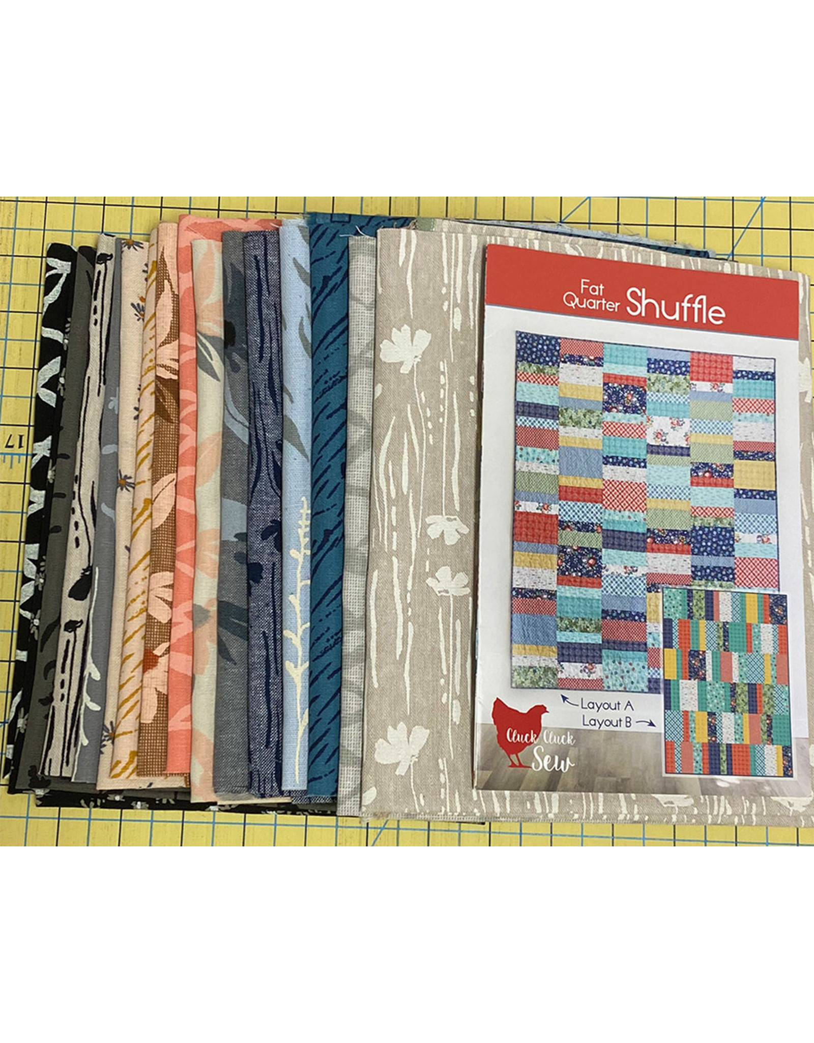 Robert Kaufman Fat Quarter Shuffle - Around the Bend - stofpakket + patroon