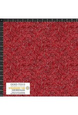 Stof Fabrics Stof Fabrics - Star Sprinkle - Heart Scroll Red/Silver - 4599-418