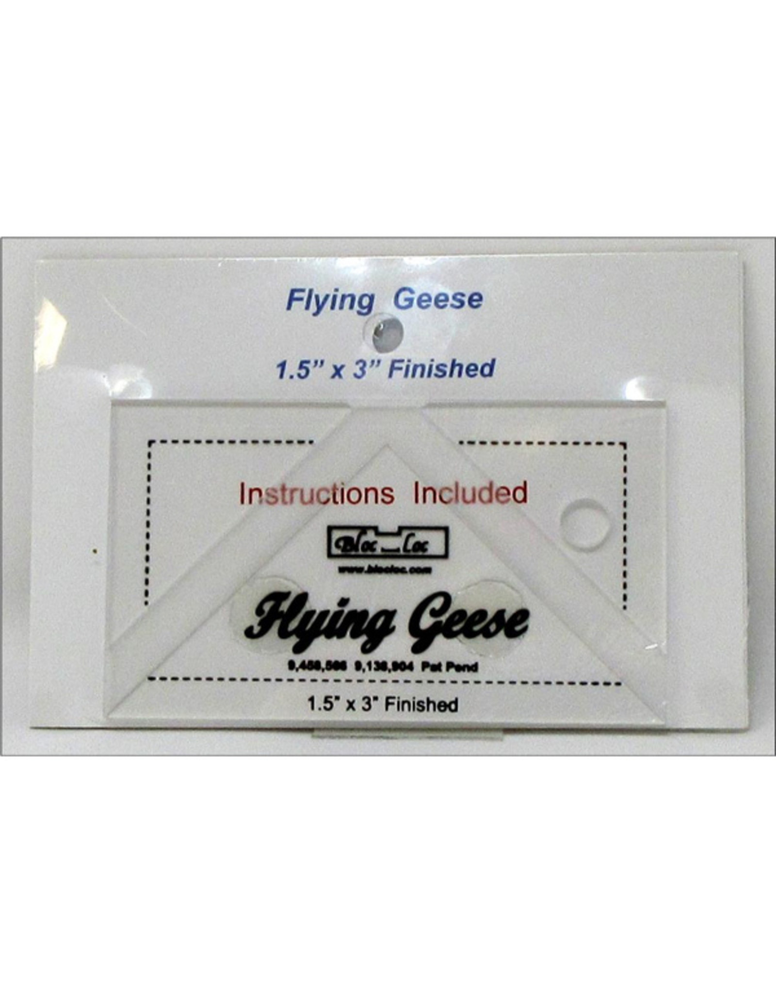 Bloc Loc Flying Geese Square Up Ruler - 1,5 x 3 inch