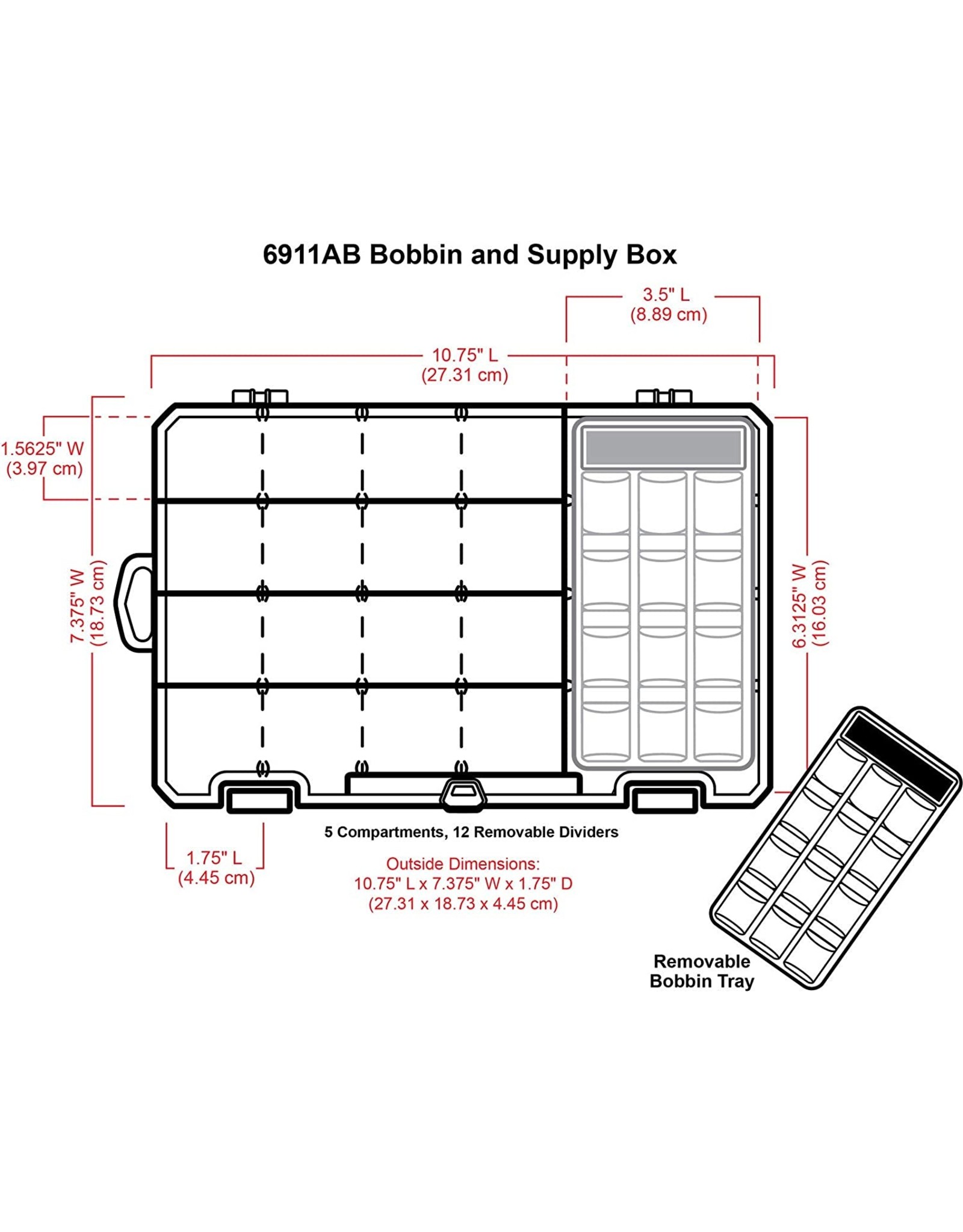 ArtBin Artbin - Bobbin & Supply Storage Box