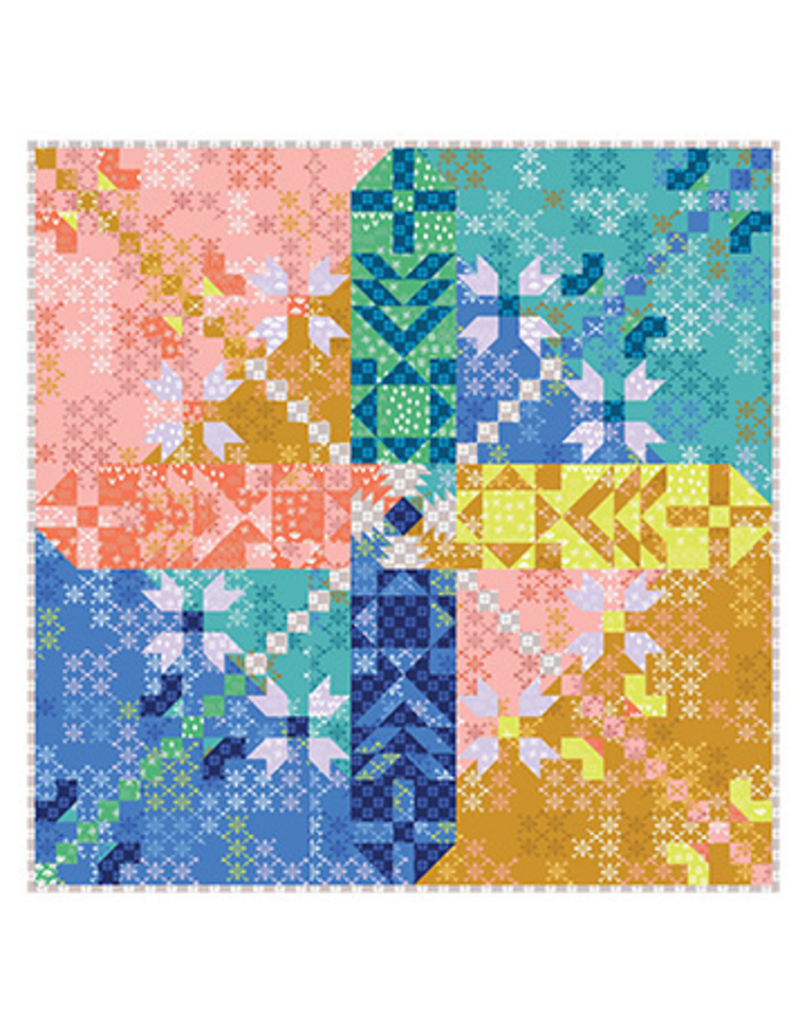 Figo Privy Garden - Block of the Month - kit with fabrics and pattern