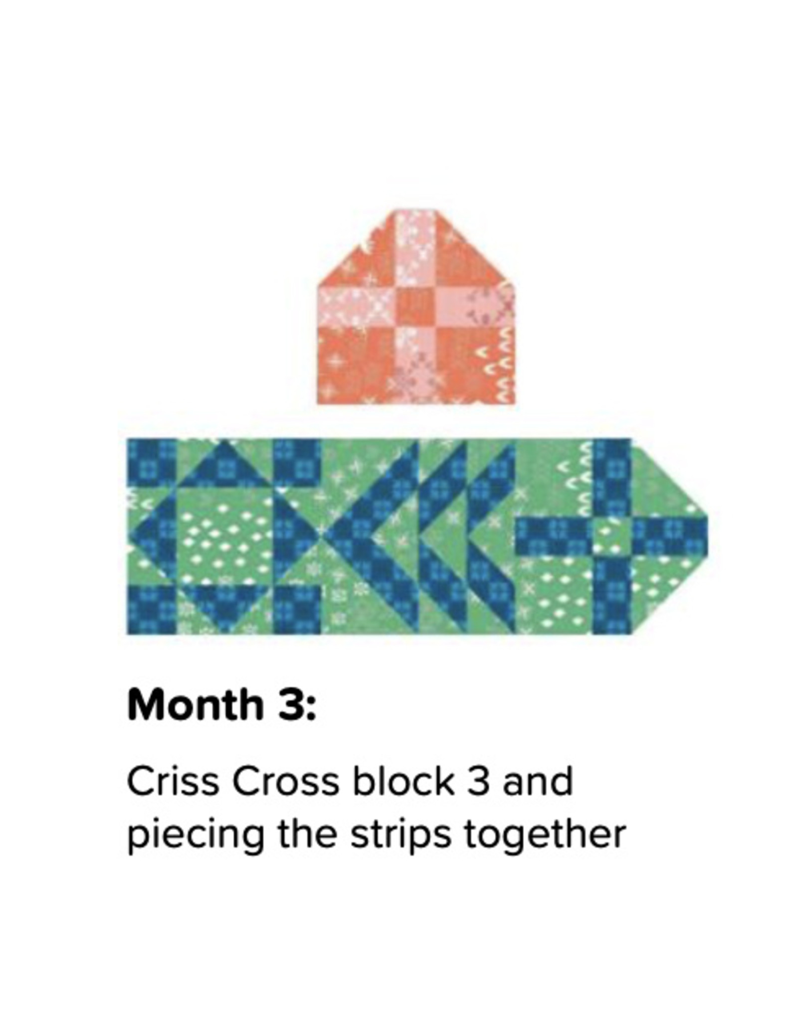 Figo Privy Garden - Block of the Month - kit with fabrics and pattern