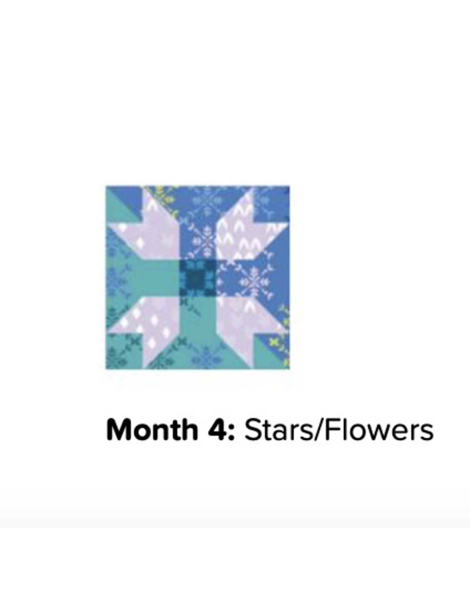 Figo Privy Garden - Block of the Month - kit with fabrics and pattern