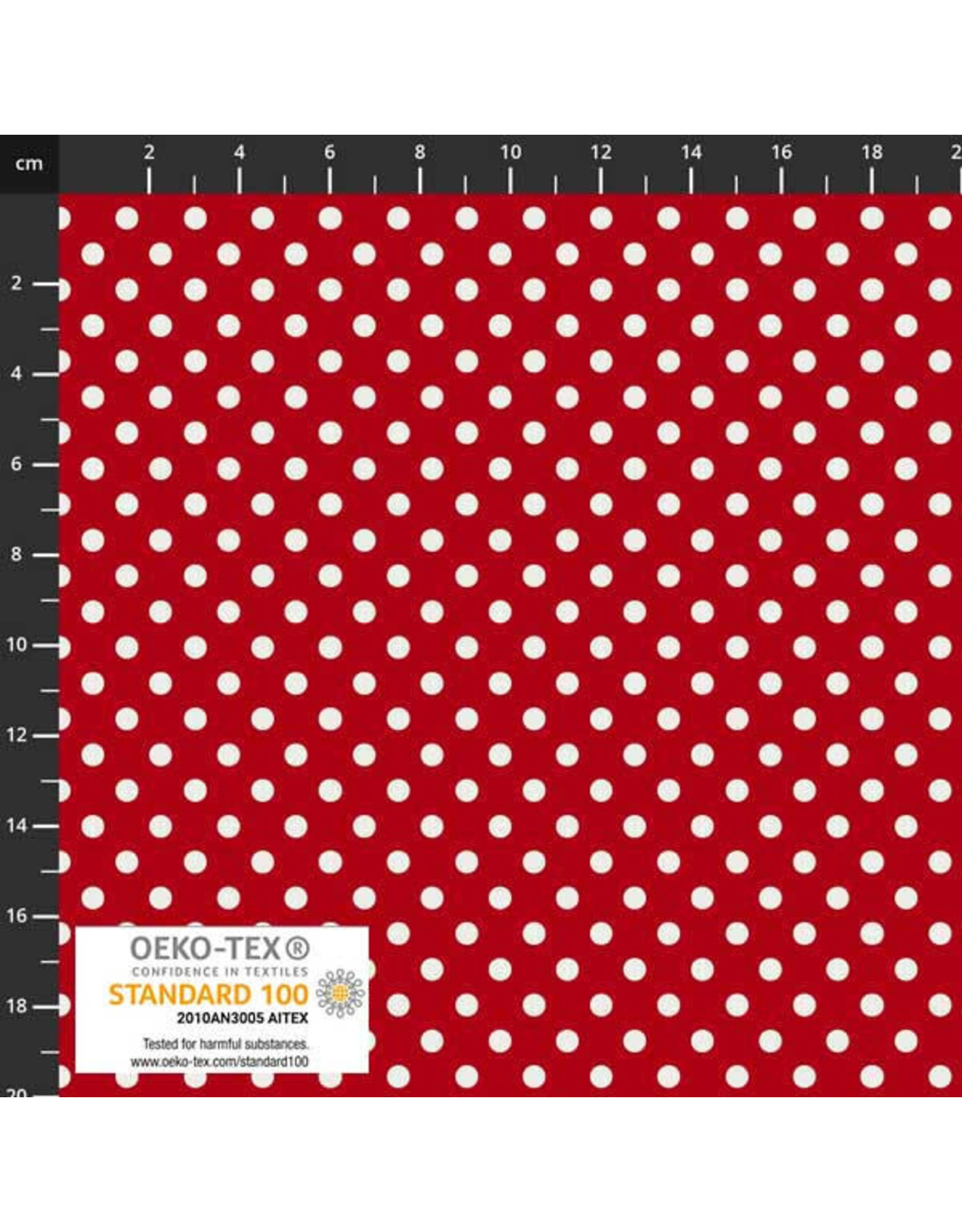 Stof Fabrics Stof Fabrics - Essentials - Dots Red - 4512-676