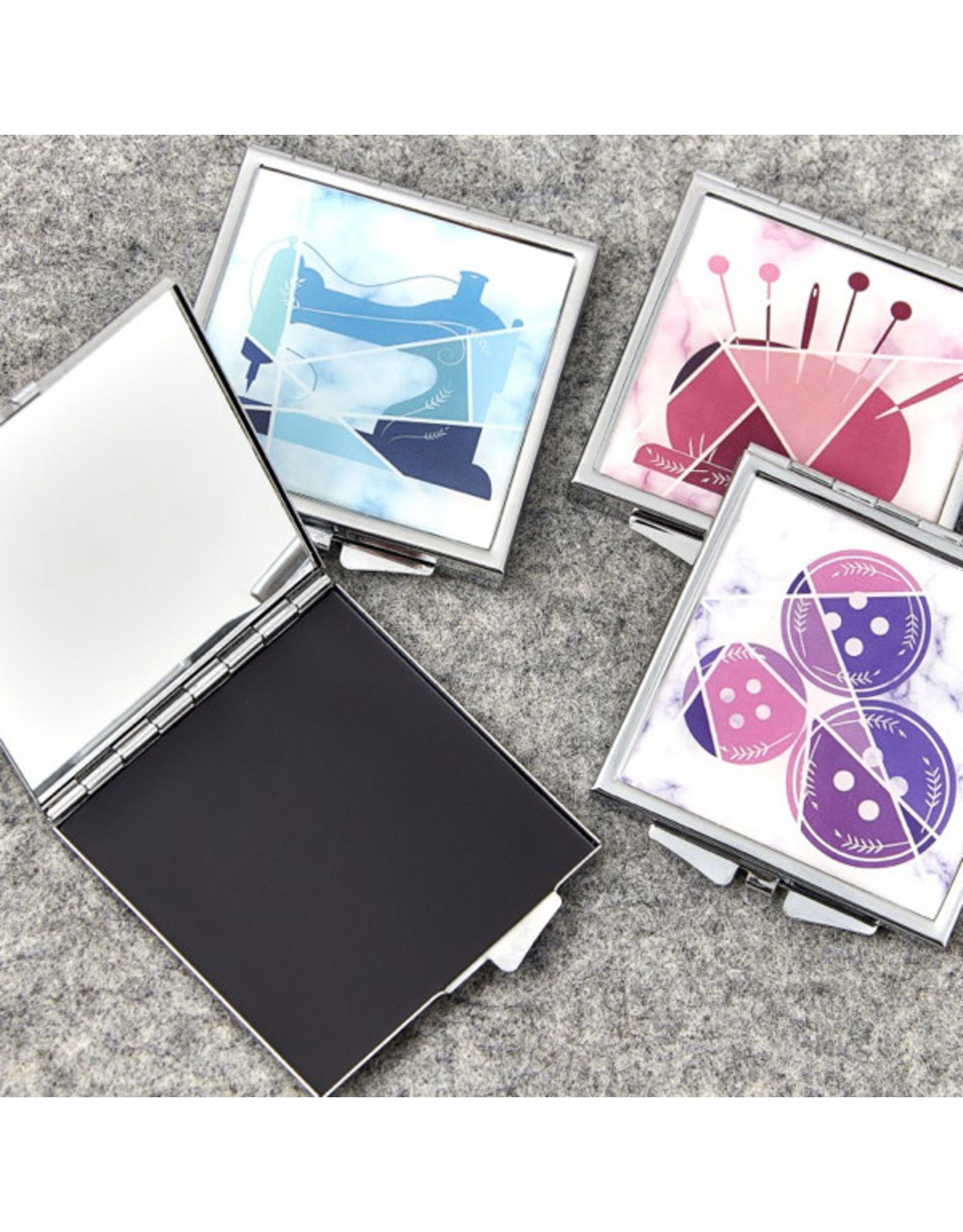 Magnetic Needle Mirror Case - Magnetisch naaldendoosje met spiegel