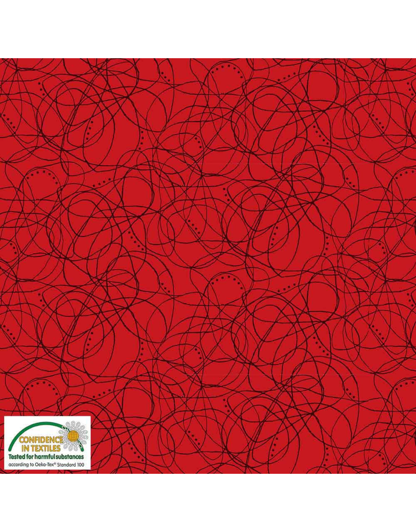 Stof Fabrics Quilters Combination - Lines and Dots Red - 4518-043