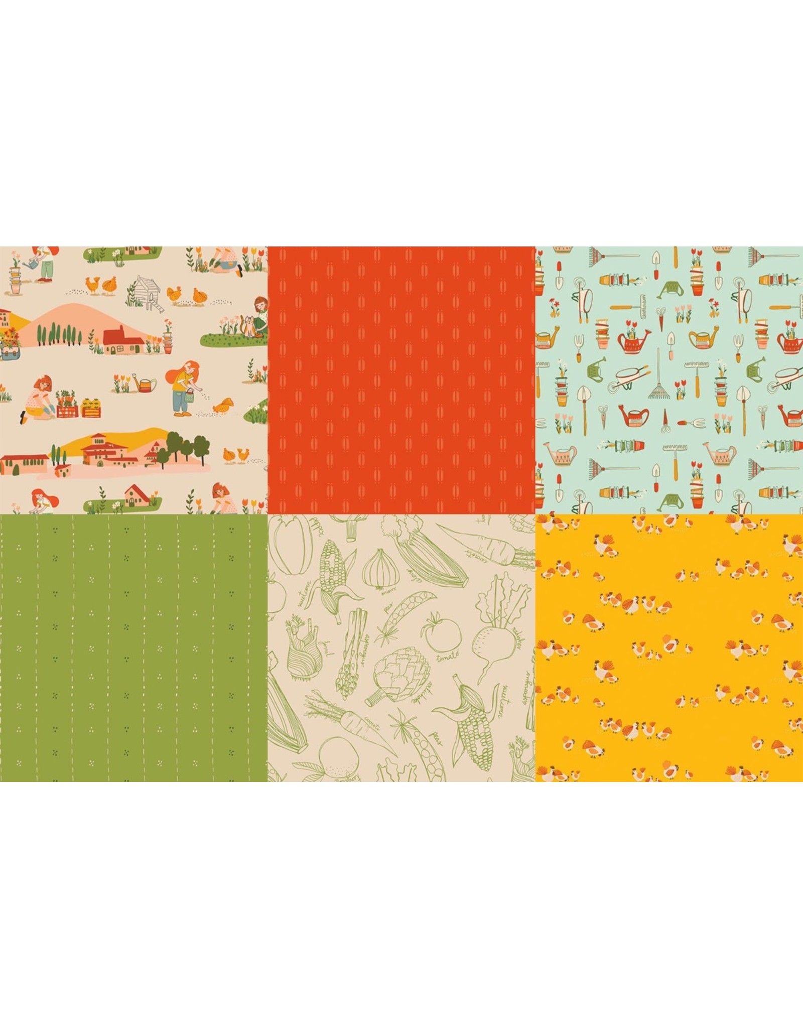 Art Gallery Fabrics Alexandra Bordallo - Grow & Harvest - Fat Quarter Pakket